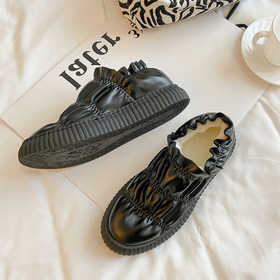 Női alkalmi cipő eko bőrből, lapos talppal és gumírozással