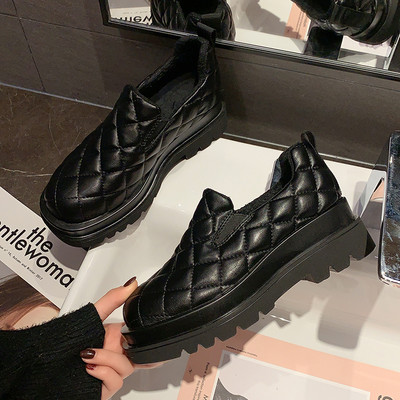 Alkalmi női cipő durva talppal - öko bőr