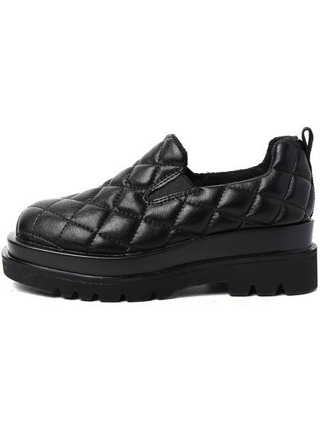 Alkalmi női cipő durva talppal - öko bőr