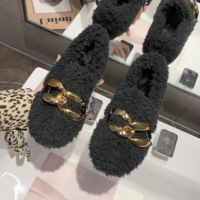 Női pehely alkalmi cipő fém elemmel