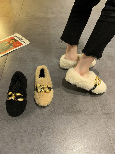 Női pehely alkalmi cipő fém elemmel