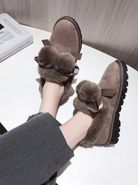 Alkalmi női téli pehelycipő lapos talppal