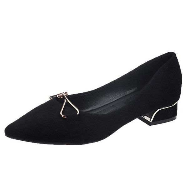 Alkalmi női hegyes cipő szögletes sarokkal