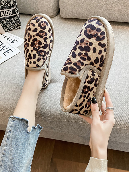 Pantofi casual de dama cu captuseala moale si model leopard