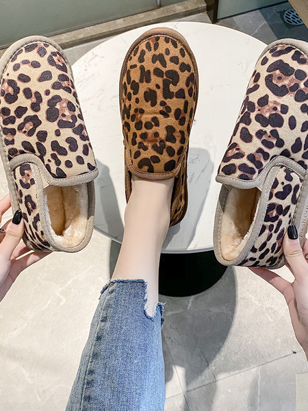 Pantofi casual de dama cu captuseala moale si model leopard