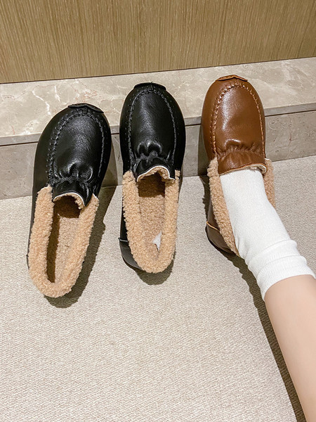 Öko bőrből készült őszi női cipő puha béléssel