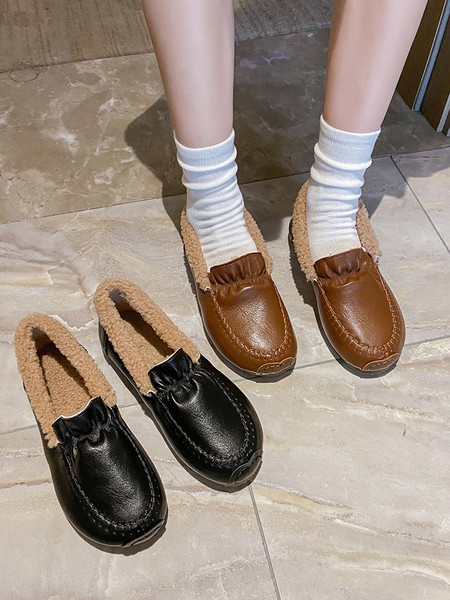 Öko bőrből készült őszi női cipő puha béléssel