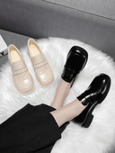 Kožne ženske casual cipele s ravnim potplatom u crnoj i bež boji