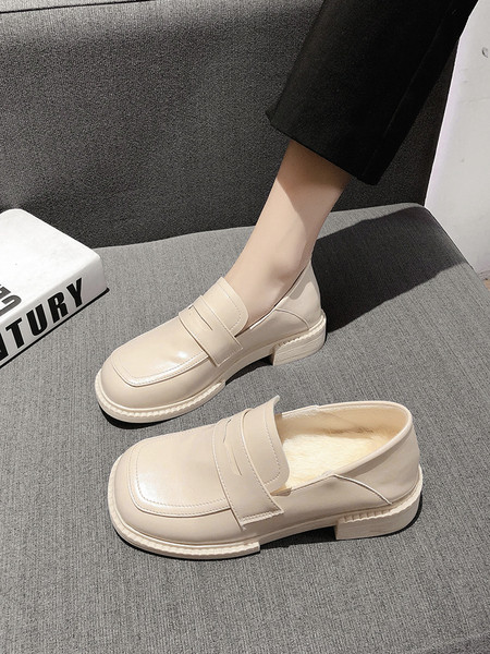 Kožne ženske casual cipele s ravnim potplatom u crnoj i bež boji