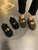 Női pehely alkalmi cipő fém elemmel