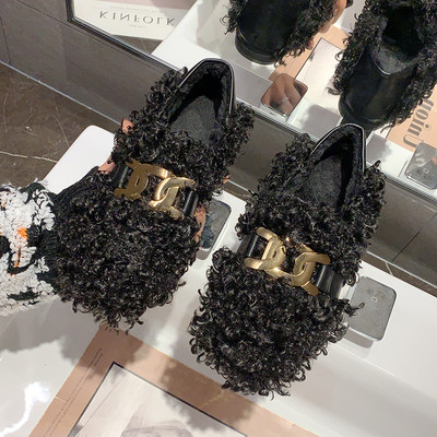 Női pehely alkalmi cipő fém elemmel