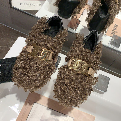 Női pehely alkalmi cipő fém elemmel