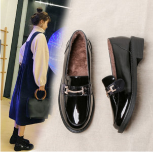 Μοντέρνα γυναικεία έκο δερμάτινα παπούτσια με επένδυση και χωρίς επένδυση