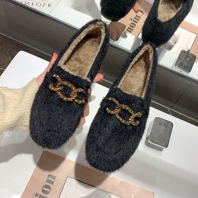 Női pehely alkalmi cipő fém elemmel