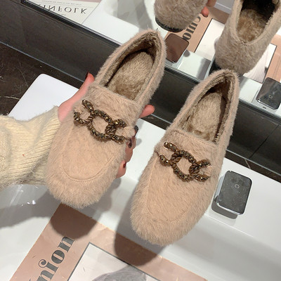 Női pehely alkalmi cipő fém elemmel