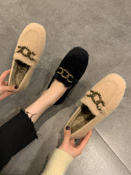 Női pehely alkalmi cipő fém elemmel