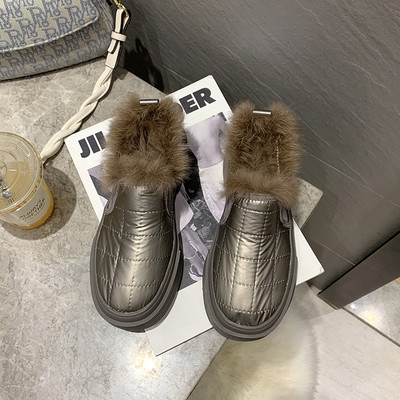 Casual μπότες με ζεστή επένδυση και επίπεδη σόλα