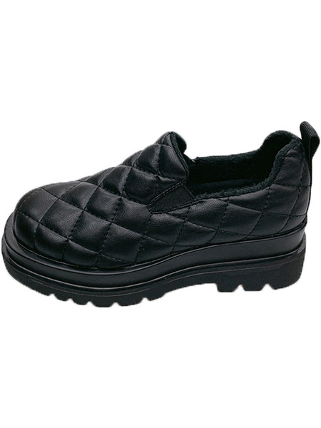 Új modell alkalmi női cipők meleg béléssel és magas talppal