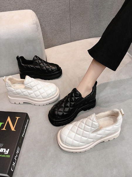 Új modell alkalmi női cipők meleg béléssel és magas talppal