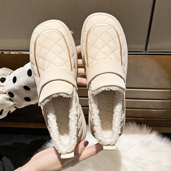 Új modell női alkalmi cipők meleg béléssel és lapos talppal