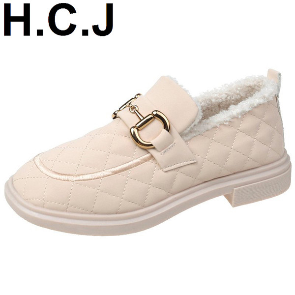 Új modell női alkalmi cipők meleg béléssel és lapos talppal