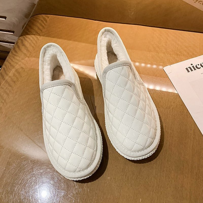 Női téli alkalmi cipő meleg béléssel és lapos talppal