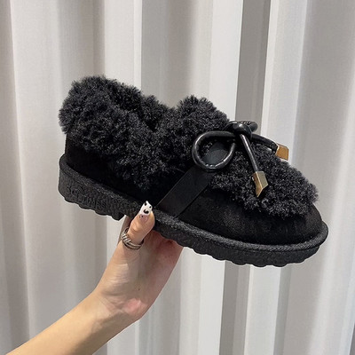 Ženske casual cipele od eko brušene kože s perom i ravnim potplatom