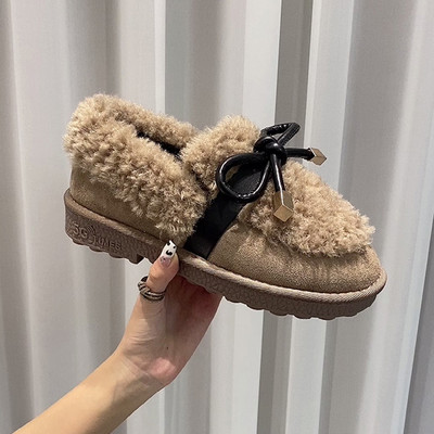 Ženske casual cipele od eko brušene kože s perom i ravnim potplatom