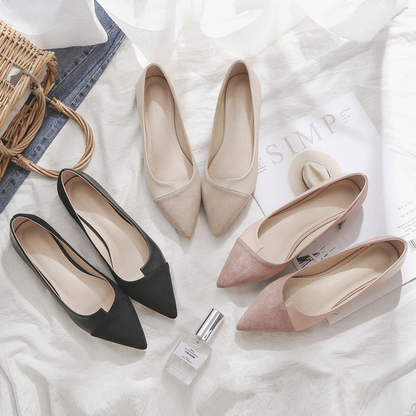 Eko bőr hegyes modellből készült alkalmi női cipő