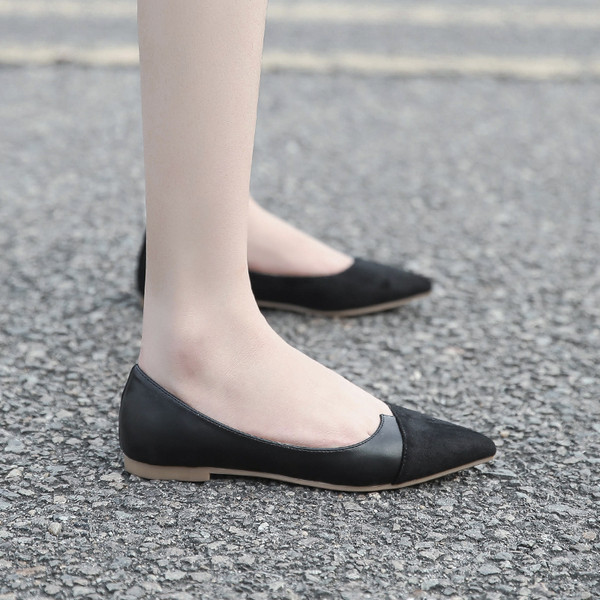 Eko bőr hegyes modellből készült alkalmi női cipő