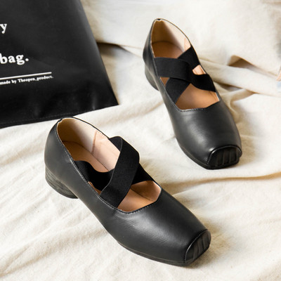 Női alkalmi cipő eko bőrből, keresztpánttal