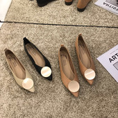 Alkalmi női hegyes műbőr cipő