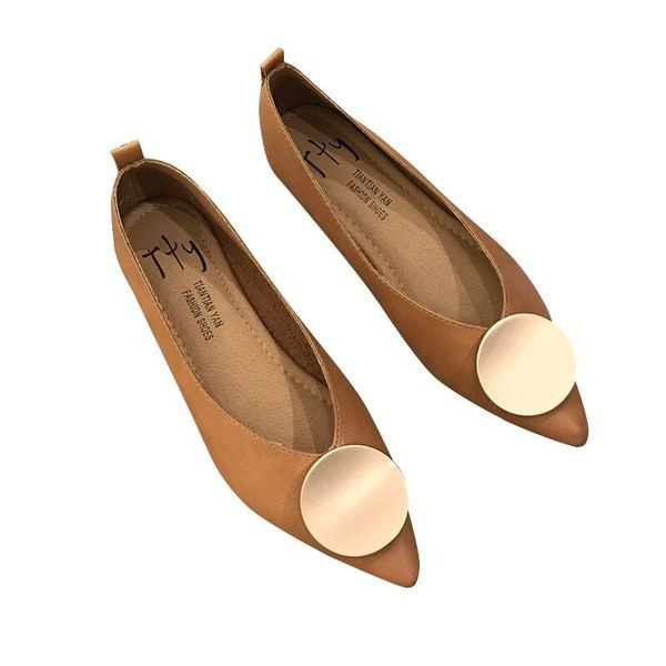 Alkalmi női hegyes műbőr cipő