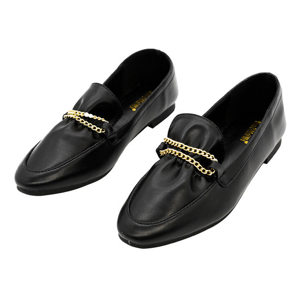 Új modell női alkalmi cipők lapos talppal és fém lánccal