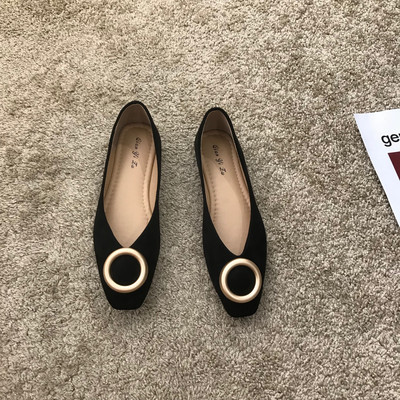 Női alkalmi cipő öko velúrból, fém elemmel