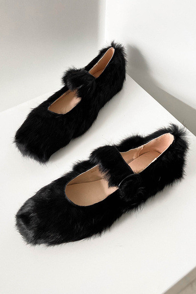 Női pehelycipő lapos talppal - lekerekített modell