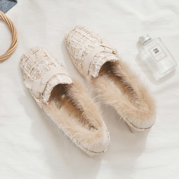 Női alkalmi cipő pehely és alacsony sarkú