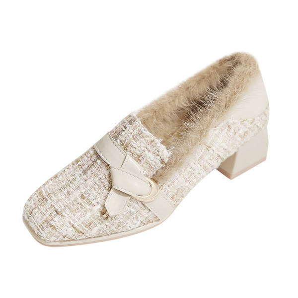 Női alkalmi cipő pehely és alacsony sarkú