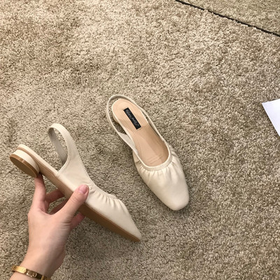 Eko bőrből készült alkalmi női cipő - lapos talp