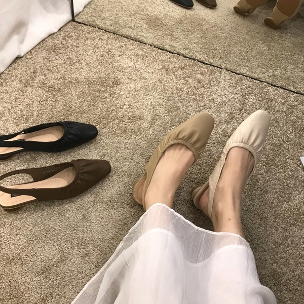 Eko bőrből készült alkalmi női cipő - lapos talp