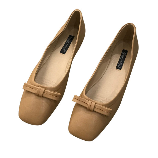 Alkalmi női cipő lapos talppal és szalaggal