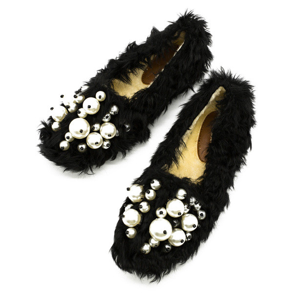 Új modell női pehelycipő lapos talppal és gyöngyökkel