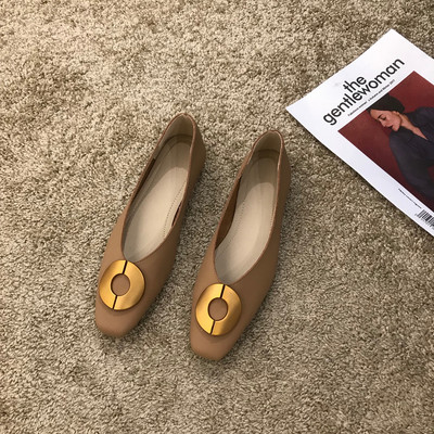 Alkalmi női cipő fém elemmel - öko bőr