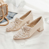 Új modell alkalmi női cipő szalaggal és meleg béléssel - hegyes modell