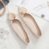 Alkalmi női hegyes cipő lapos talppal