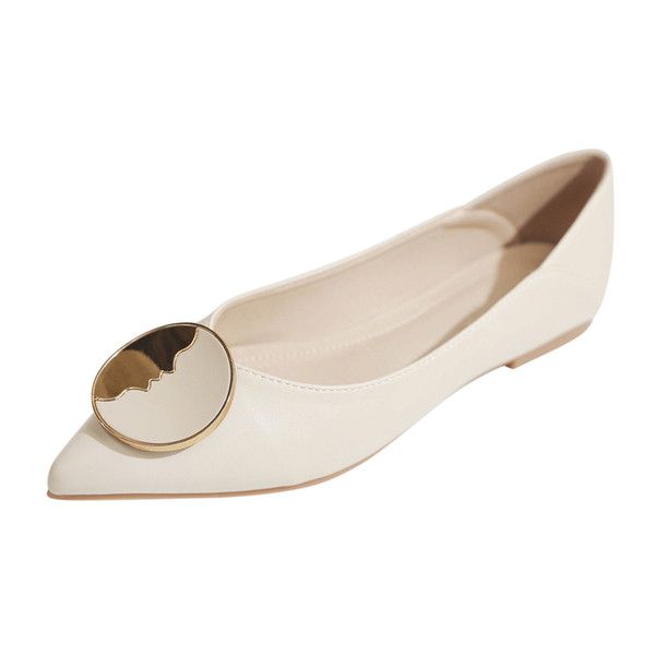 Alkalmi női hegyes cipő lapos talppal