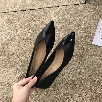 Őszi női cipő műbőrből fekete színben