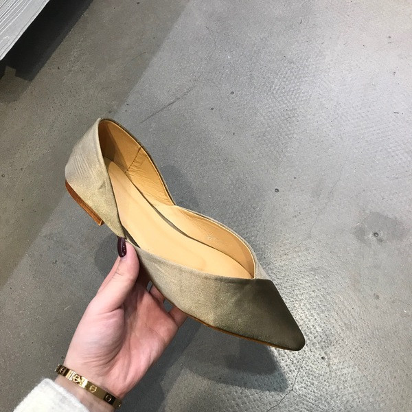 Új modell női cipő hegyes modell rózsaszín és bézs színben