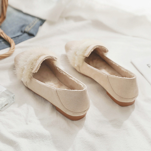 Női alkalmi cipő pehely és gyöngyházzal - lapos talppal