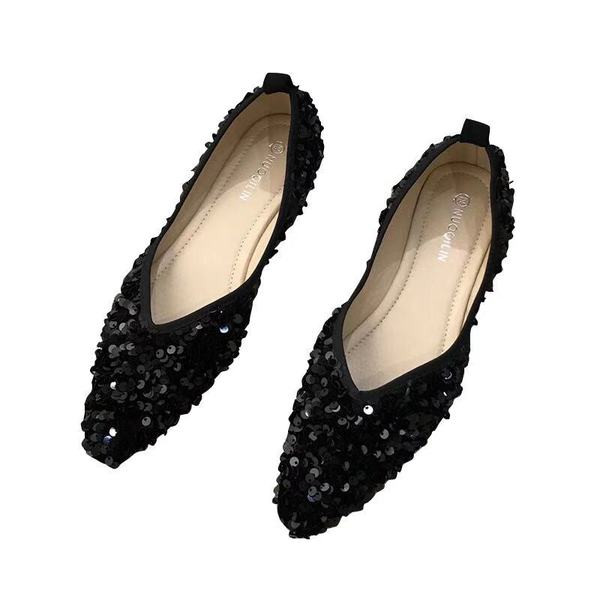 Alkalmi női cipő flitterekkel - hegyes modell